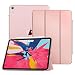 MoKo Case Fit iPad Pro 11" 2018 - Support Apple Pencil's Magnetic Attachment Feature - Slim Lightweight Smart Shell Trifold Stand Cover with Translucent Frosted Back, Auto Wake/Sleep - Rose Gold