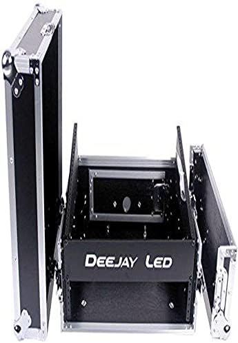 Deejay LED TBH Flight CASE 8U Slant Mixer 2 U Vertical Rack System with Full AC Door (TBHM802E)