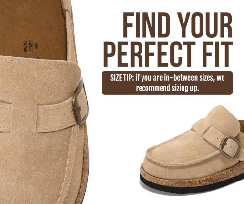 Image of Project Cloud 100% Genuine Leather Moccasin Style Clogs for Women - Memory Foam and Water Resistant Mules Slip On Non-Slip and Durable Clogs Casual Shoes for Women Footwear (Carline)