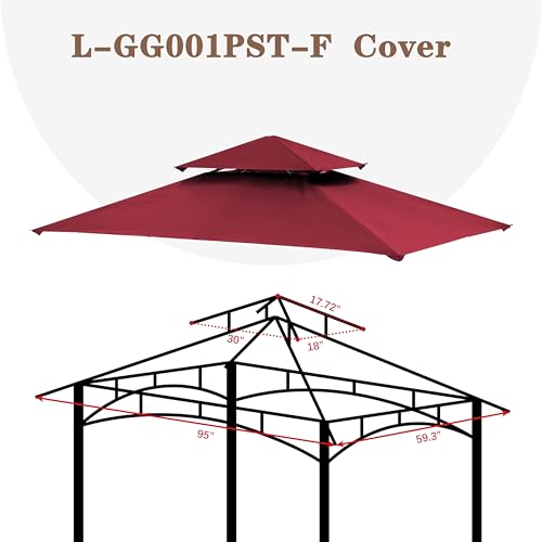 image for SCOCANOPY Upgraded Ripstop Fabric Replacement Canopy Grill BBQ Gazebo 