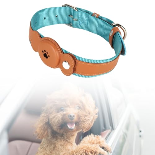 Collier pour chien robuste et réglable en cuir marron résistant à l'eau