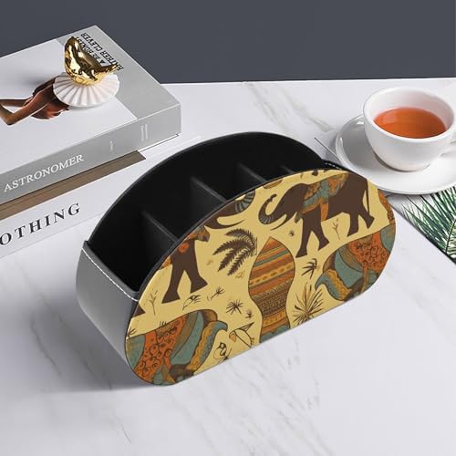 Support de télécommande éléphant en cuir PU pour salon chic