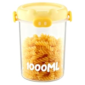 Genérico Glass Jar – 800ml Airtight Container with Lid | Kitchen Pantry Storage Organizer | for Salt Pepper Coffee Tea Flour Rice Pasta Nut Candy Counter Cabinet Freezer