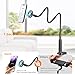 Voinap Magnetic Phone Holder for Bed Laying Down with Page Turner, Gooseneck Cell Phone Stand with Reading Clicker, 360°Flexible Long Arm Mount with Wireless Scrolling Ring for Titok iPhone Android.