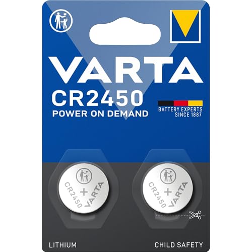 VARTA CR2450 Lithium Button Cell Battery 2-Pack