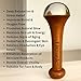 Livronic Kansa Wand for Face,Body & Foot Massager with Teak Wooden Handle Small Bronze Capped Small Kansa Wand for Deep Relaxation 4.5 Cm Natural Brown