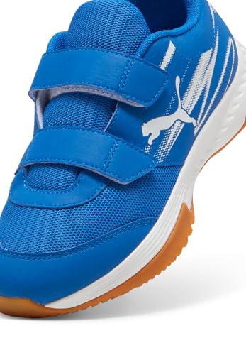 PUMA Unisex Youth VARION II V JR Indoor Court Shoe, PUMA Team Royal-PUMA White-Gum, 34 EU