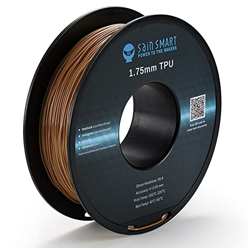 Filament TPU 1.75mm SainSmart caramel contre les blocages d'impression souple