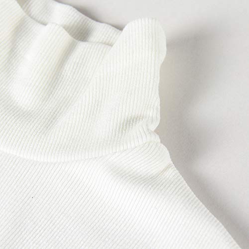 PALINDA Women's Turtleneck Long Sleeve Ribbed Knit Bodysuit Sexy Bodycon Stretchy Leotards4