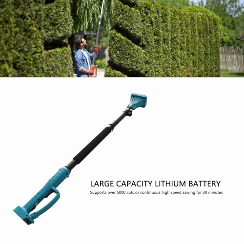Palo di Estensione delle Cesoie a Batteria, Palo Retrattile Lungo 3,44 Piedi a 4,92 Piedi, Impugnatura Antiscivolo 180 °, Palo Elettrico per Potatura di Rami Alti e Bassi