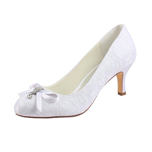 Emily Bridal Wedding Shoes Kitten Heels Satin Peep Toe Rhinestones Type Bridal Shoes