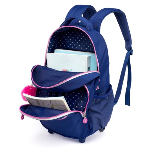 Kit Mochila Escolar De Rodinhas Spector Juvenil Feminina (Azul)