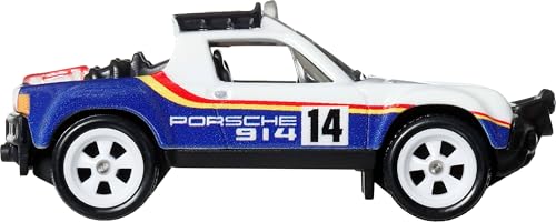 Image of Hot Wheels Premium Car Culture Collectible Toy Car, 1:64 Scale Die-Cast Porsche 914 Safari (Chassis CON), Eurospeed Vehicle with Real Riders Tires
