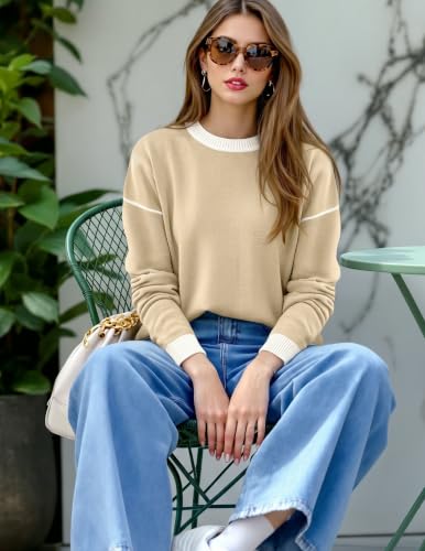 Image of Zeagoo Sweaters for Women Fall Outfits Trendy 2026 Long Sleeve Shirts Bussiness Casual Knit Pullover Sweater Tops