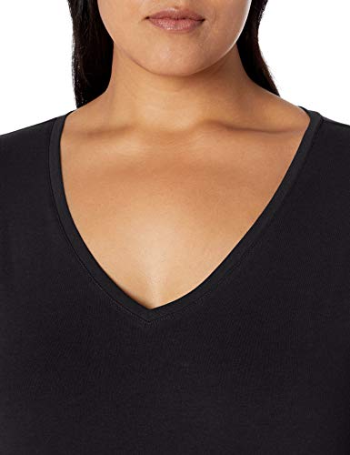 Image of Amazon Essentials Women's Plus Size Short-Sleeve V-Neck T-Shirt