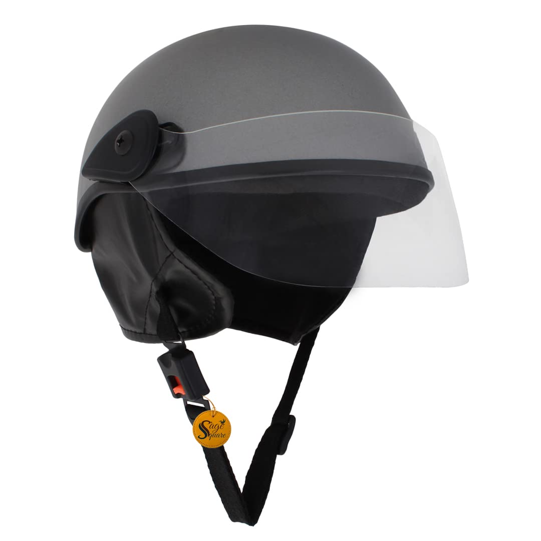 Sage Square Aero Half Helmet (Silver Glossy) (Small)-image-13