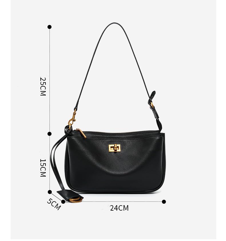 Genuine Leather Underarm bag for Women, Ladie Handbag Crossbody Bags, Shoulder Bag Purses with Adjustable Strap2