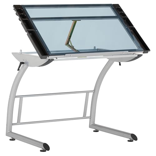 SD Studio Designs Triflex Drawing Table, Sit to Stand Up Adjustable Office Home Computer Desk, 35.25