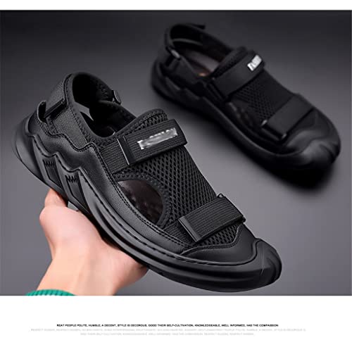 Sandals Men's Large Size Soft Sole Slippers Baotou Breathable Beach Shoes Outdoor Casual Shoes(42)2
