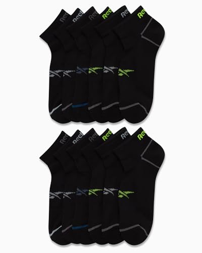 Reebok Men’s Quarter Socks - 12 Pack Soft Performance Quarter Socks for Men - Breathable Men's Athletic Socks (Size: 6-12.5)2