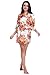 DF-deals Women's Satin Floral Robes for Bride and Bridesmaid Wedding Party Kimono Silk Robes Nursing Gown Short,White,Medium/US 4-6