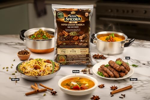 Image of Gota Garam Masala 25g (Pack of 1) | Whole Spices Mix | Premium Khada Garam Masala | Fresh & Aromatic | Ideal for Biryani, Curry & Indian Cooking