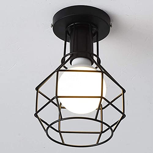 Lampes suspendues à plafond rétro E27 lustre vintage noir salon