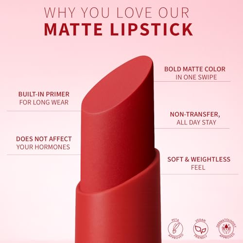 Image of TEEN TEEN Color Life Nontransfer Crayon Lipstick | Matte Finish with Built-in Primer | Waterproof & Long Lasting Lip Color | Smudge-Proof, Fade-Resistant Formula | Dusky-Pink, 2gm