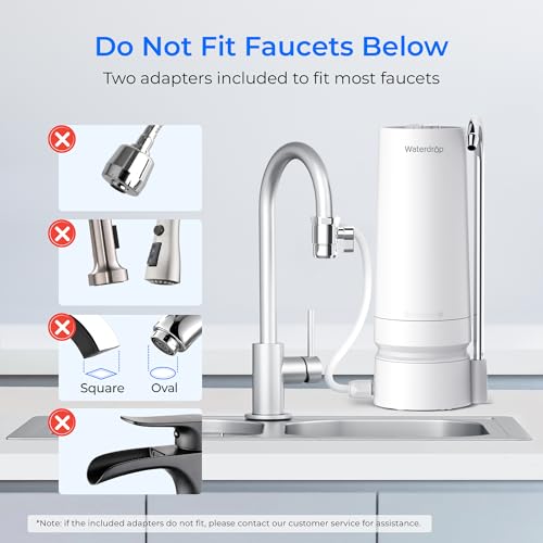 Miniatura 2 de Waterdrop Wd-Ctf-05 Filtro De Agua Para Encimera, 4000 Galones Con Recordatorio De Vida Del Filtro, Reduce Los Metales Pesados, El Mal Olor Y 99 De Cloro 1 Filtro Incluido