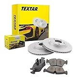 Bremsbelagsatz TEXTAR Bremsen Set Bremsscheiben Scheibenbremsen Ø258 belüftet beschichtet vorne + Bremsbeläge Bremsklötze für Sandero II Logan MCV Clio IV Twingo III Fortwo Coupe Forfour Schrägheck