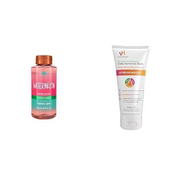 Tree Hut Watermelon Foaming Gel Wash, 18 oz. & vH essentials Tea Tree Oil Feminine Wash, 6 Fl Oz Pack Of 1