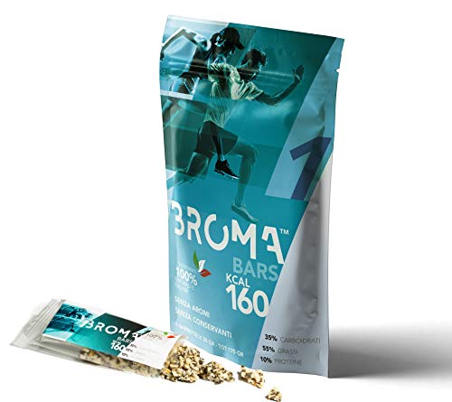 Pack 5 | Barrette Energetiche BROMA #1 (Confezione Verde) | ideata per lo SPORT | App BROMATEST per il consumo | NATURALI | 100% Made in Italy