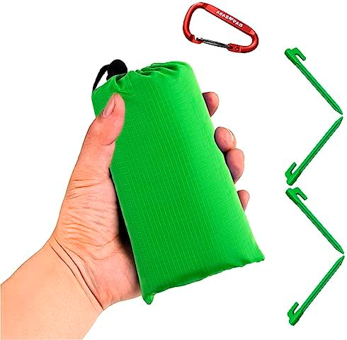 Waterproof Camping Tarp, Ultralight Tent Footprint Backpacking Tarp for Camping, Hiking and Outdoor Activities (Green)