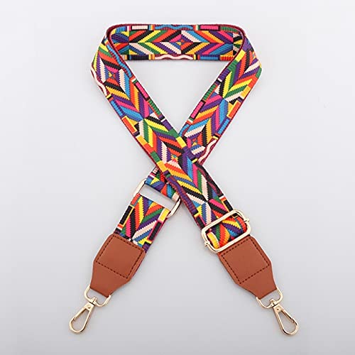 DUNGS Verstellbarer Taschengurt Taschenteil Zubehör für Handtaschen Farbe Breiter Regenbogen-Schultergurt Ersatz-Geldbörsengurt für Tasche