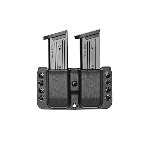 OWB Double Mag Pouch for S&W M&P Shield in 9mm or .40 S&W - USA Made - Total Eclipse Double Mag Pouch by Blade-Tech Holsters
