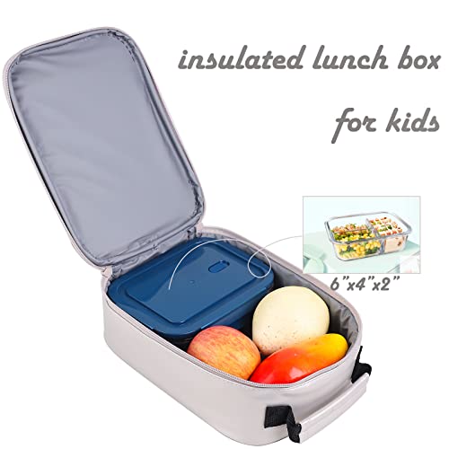 Moriox Boys Lunch Box Leather Lunch Bag For Kids Back To School Thermal Insulated Cooler For Boys Girls Toddlers Teen (Metallic Silver) #TOP2