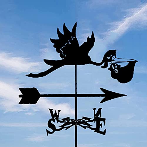 Girouette de toit rétro en métal avec indicateur de direction du vent