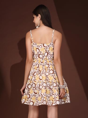 Image of Daevish Women's Skater Knee Length Dress | Dress for Women | Western Dresses for Women | Fit and Flare Mini Length Dress