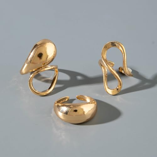 Image of Shining Diva Fashion Combo Set Gold and Silver Plated Rings for Women and Girls Stylish