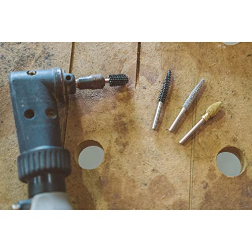 Kutzall Original Taper Rotary Burr, 1⁄8" Shaft, Fine - Woodworking Attachment For Dremel, Foredom, Dewalt, Milwaukee. Abrasive Tungsten Carbide, 1⁄4" (6.3Mm) Head Dia. X 1⁄2" (12.7Mm) Length, T-14-Eg #TOP5
