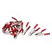 New Lon0167 Battery Featured 15A Test Spring reliable efficacy Loaded Crocodile Alligator Clamp Clip Red 14pcs(id:f9b 03 71 63c)