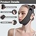 Chin Strap for Sleeping,Adjustable Face Mask Jawline Shaper with Skin-Friendly And Breathable Materials (Black)