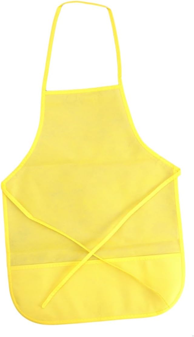 KICHOUSE 6pcs Boy Girl's Artists Aprons Reusable Painting Smocks for Boys and Girls Art Activities Red Yellow Blue Purple