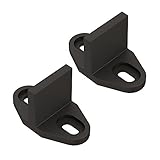 JUBEST Black Aluminum Floor Guide for Sliding Barn Door Hardware Set of 2