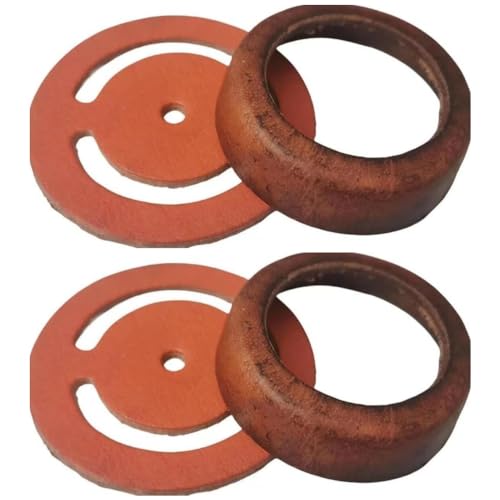 2 set di manicotti in pelle per pompa a paletta, guarnizioni pompa a dondolo, manicotto per pompa da giardino, pompa a mano, pompa per fontana, marrone pelle bovina