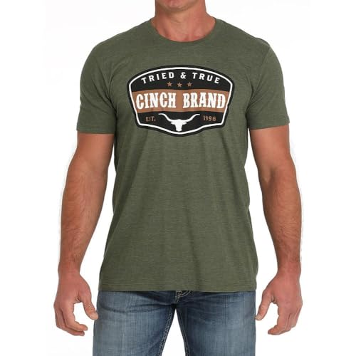 Cinch Mens Olive Tried & True T-Shirt