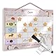 Lebenskompass® Belohnungstafel Kinder Rosa - Selbsthaftender Belohnungstafel abwischbar - Whiteboard Planungstafel haftend auf allen glatten Oberflächen