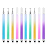 COZERI 10 Pack Touchscreen Stift,Hochpräzise Tablet Stift für alle Smartphones und Tablets, Ideal zum Zeichnen, Schreiben, Notizen Machen und Videobearbeitung Silikonspitze für Kinder