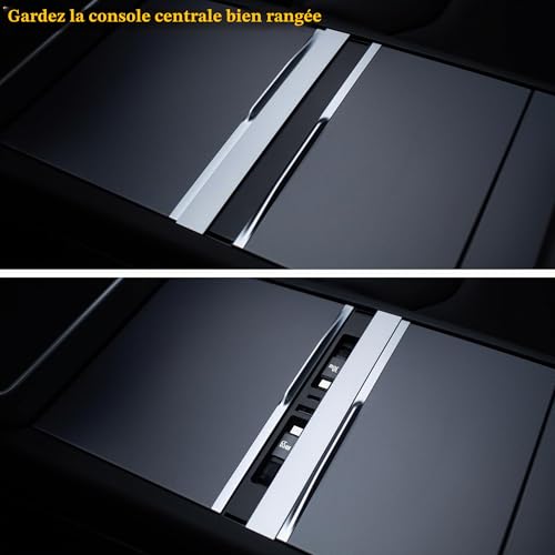 Leikaendi Hub Chargeur USB pour Tesla avec 2 Câbles Rétractables Type-C pour Model Y Juniper 25-26&Model 3 Highland 24-25,Total 140W Station de Chargement pour Téléphone Console Centrale Accessoires – vue 4