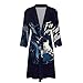Feel The Blues Music Guitar Fashion Bath Robe Soft Bathrobe for Women Men Nightgown Loungewear